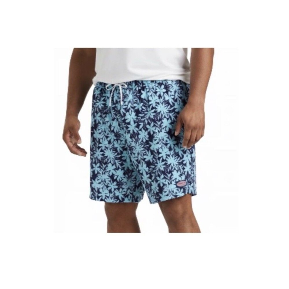 Vineyard Vines Swim Shorts Mens 2Xb Nautical Navy Floral Chappy Trunks Beach
